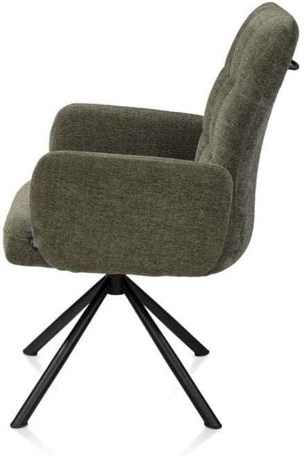 Henders & Hazel Silva armstoel - stof livigno - draaibaar - greep - pocket - donkergroen Armstoel