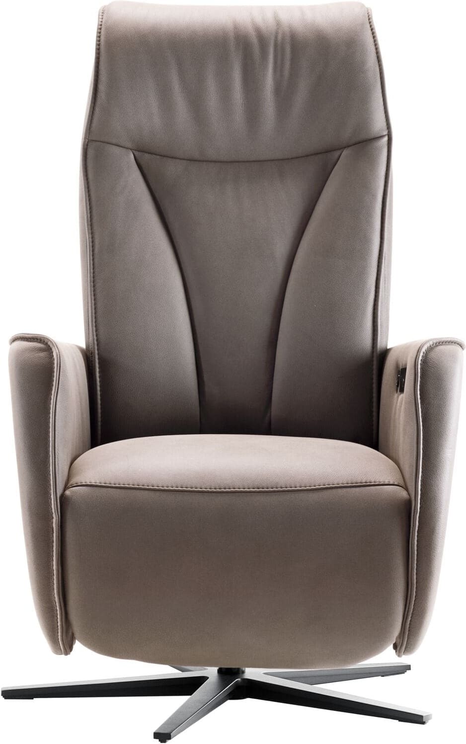 INHOUSE Relaxfauteuil Lerira met sta-op M bruin leer Bruin Fauteuil