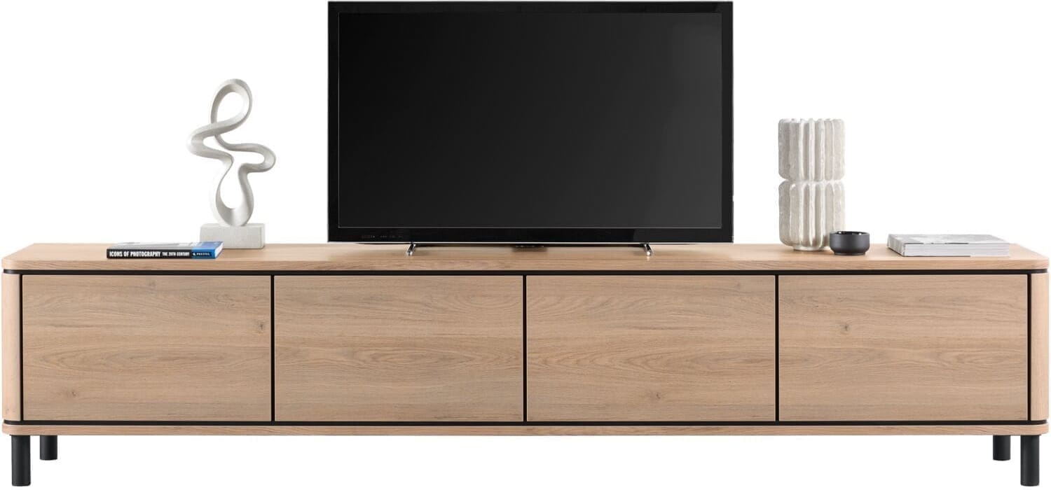 INHOUSE TV-meubel Lantani 4-deurs oud eiken Bruin Tv-meubel|Tv-dressoir