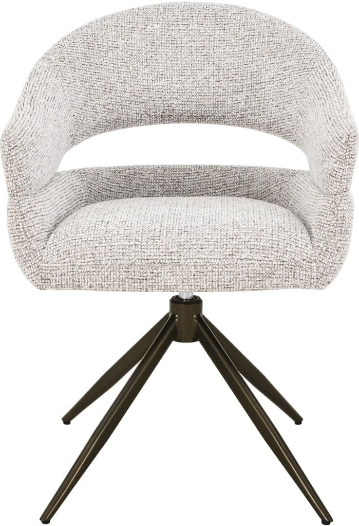 Livingfurn Eetkamerstoel Linn Beige Bronze Beige|Wit Eetkamerstoel