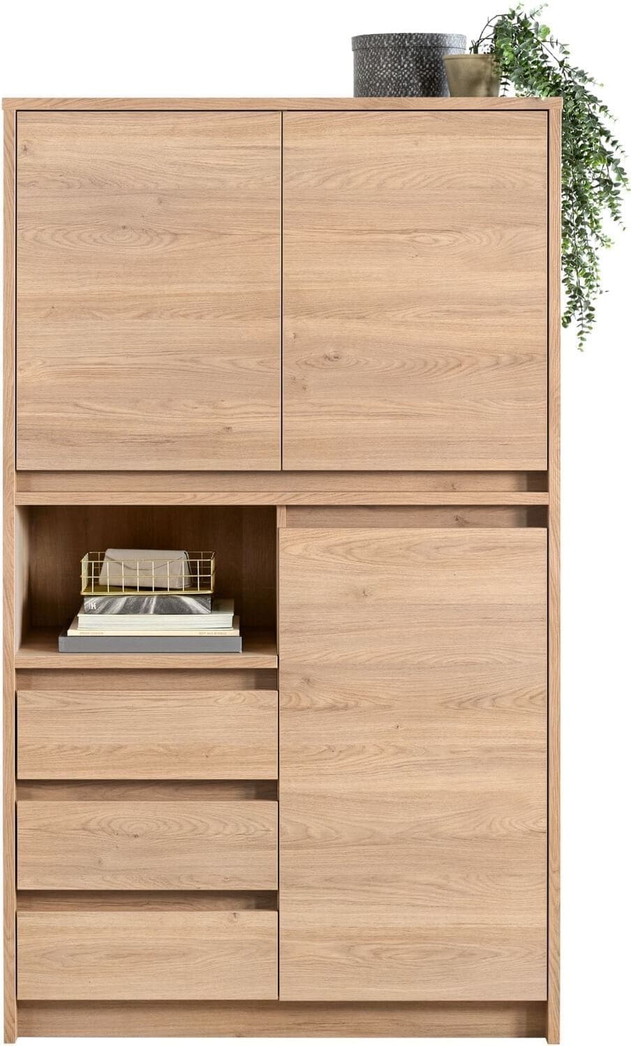 Profijt Meubel Boekenkast Quebec 170x101x45 cm Bruin Boekenkast|Kast