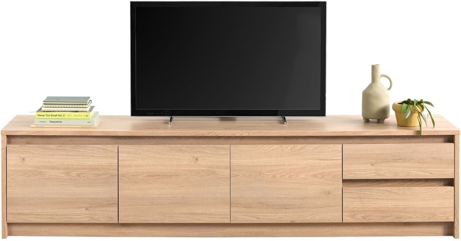 Profijt Meubel Tv-meubel Quebec 211 cm Bruin Tv-meubel|Tv-dressoir