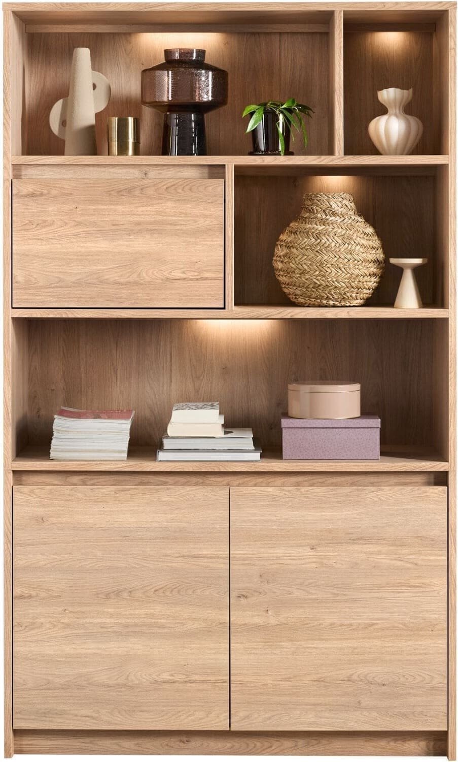 Profijt Meubel Wandmeubel Quebec 200x120x45 cm Bruin Wandkast|Kast
