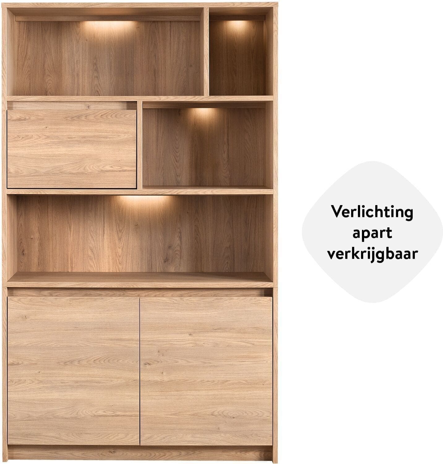 Profijt Meubel Wandmeubel Quebec 200x120x45 cm Bruin Wandkast|Kast