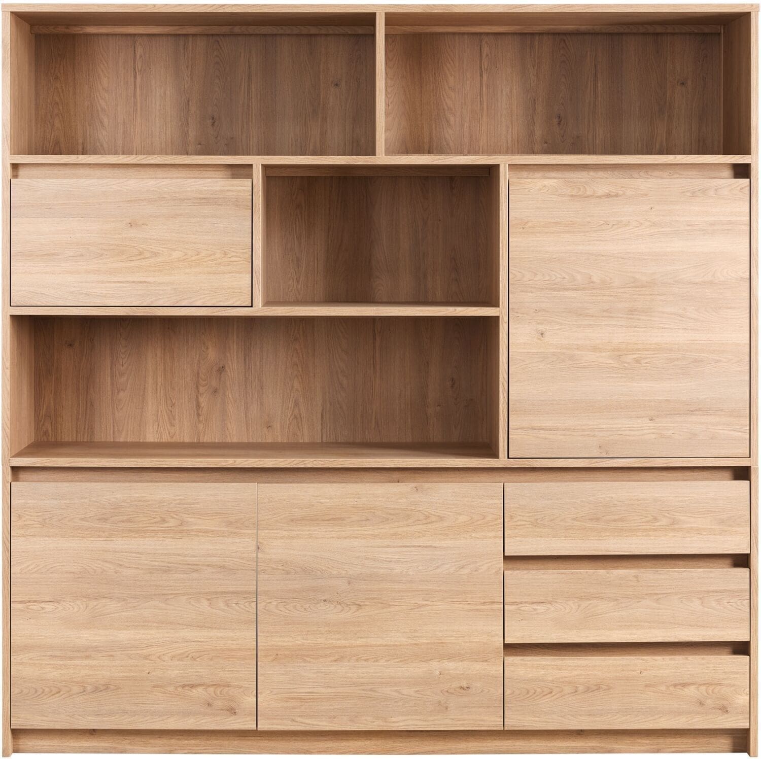 Profijt Meubel Wandmeubel Quebec 201x202x45 cm Bruin Wandkast|Kast