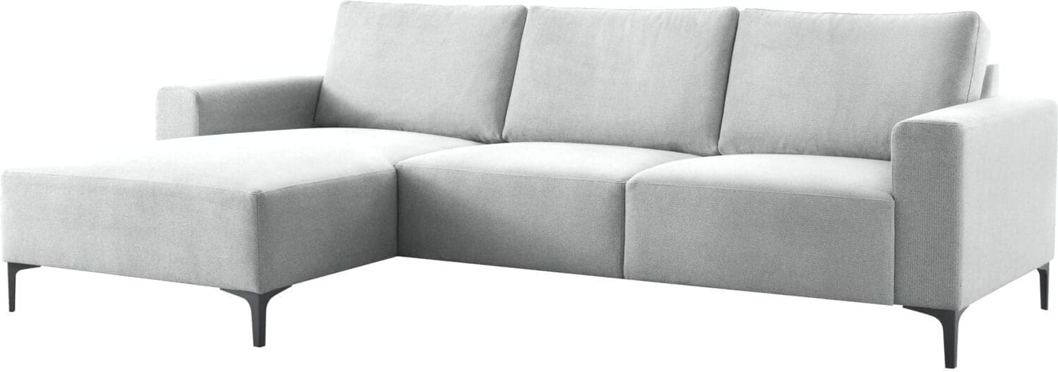 Pronto Wonen Hoekbank links Fabria lichtgrijs basic comfort Grijs Bank