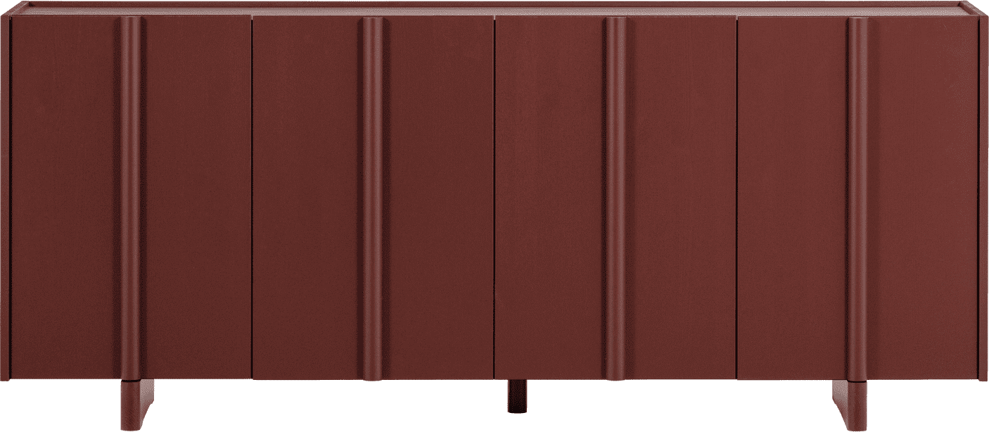 WOOOD Basu dressoir grenen bordeauxrood Bordeaux Dressoir|Kast