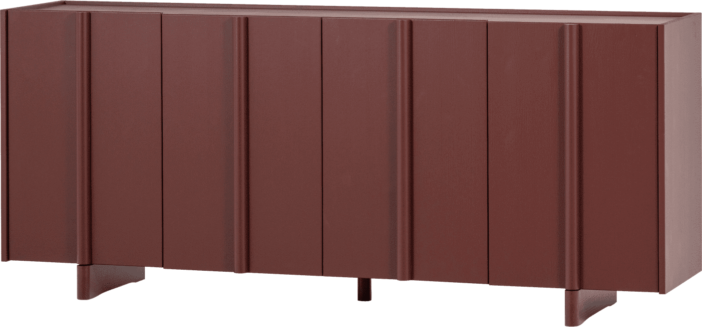 WOOOD Basu dressoir grenen bordeauxrood Bordeaux Dressoir|Kast