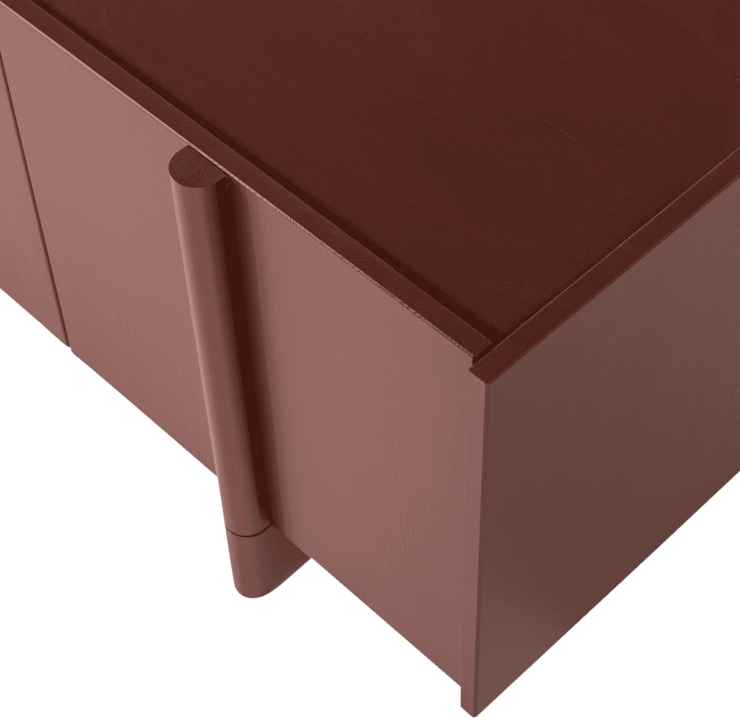 WOOOD Basu tv meubel 200cm grenen bordeauxrood Bordeaux Tv-meubel|Tv-dressoir