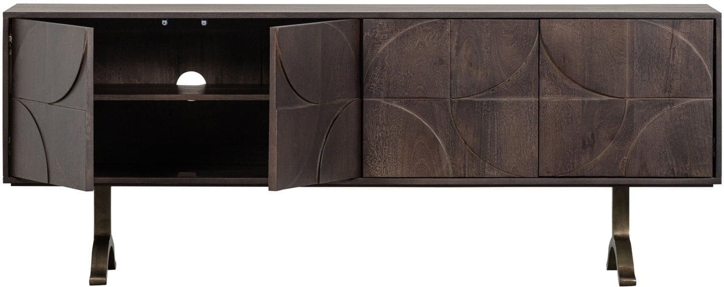 WOOOD Draw dressoir mangohout walnoot Walnoot Dressoir|Kast