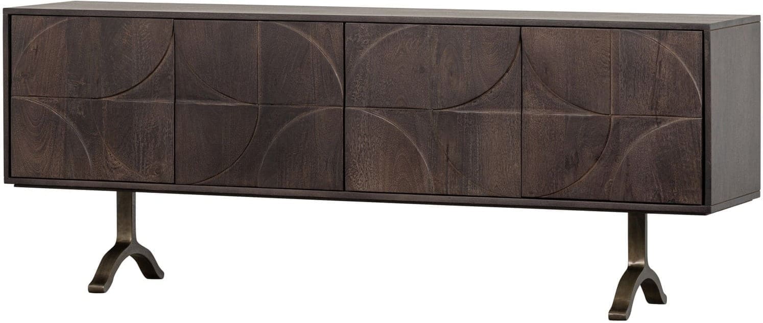 WOOOD Draw dressoir mangohout walnoot Walnoot Dressoir|Kast