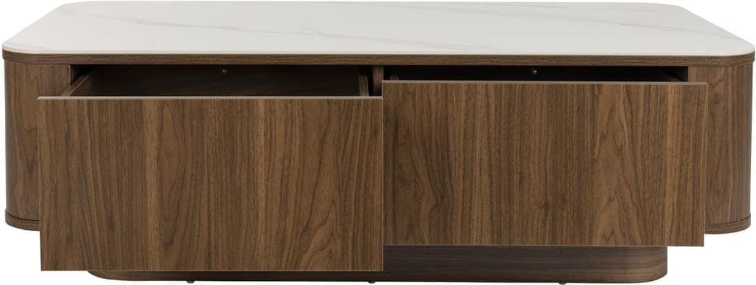Coffee Eettafel Almira Walnut White Label Living Salontafel ZVR1001469