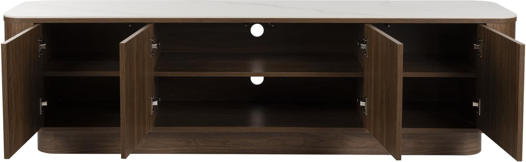 Dressoir Low Almira Walnut White Label Living Dressoir ZVR1001460