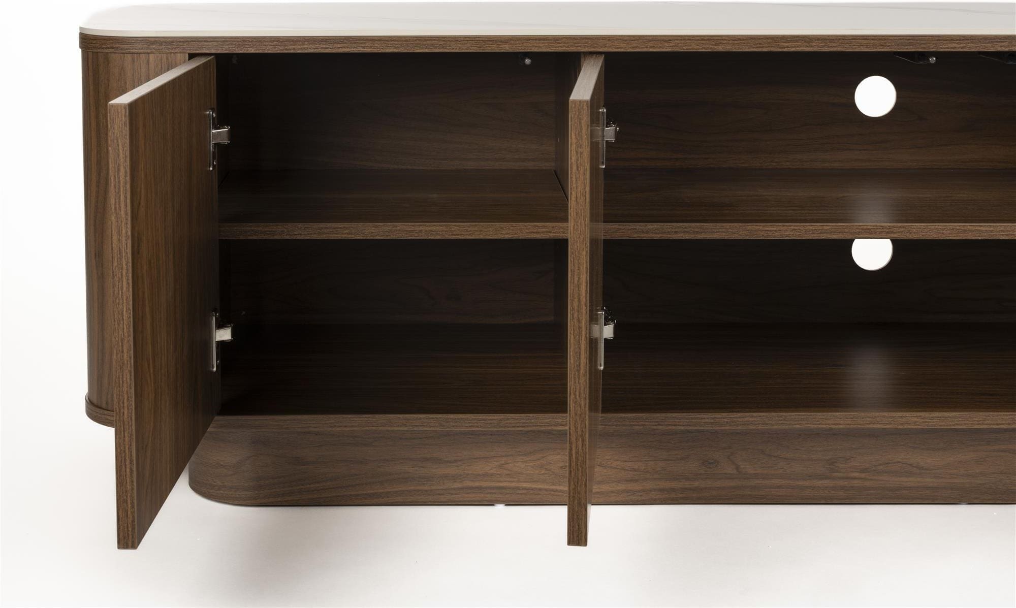 Dressoir Low Almira Walnut White Label Living Dressoir ZVR1001460