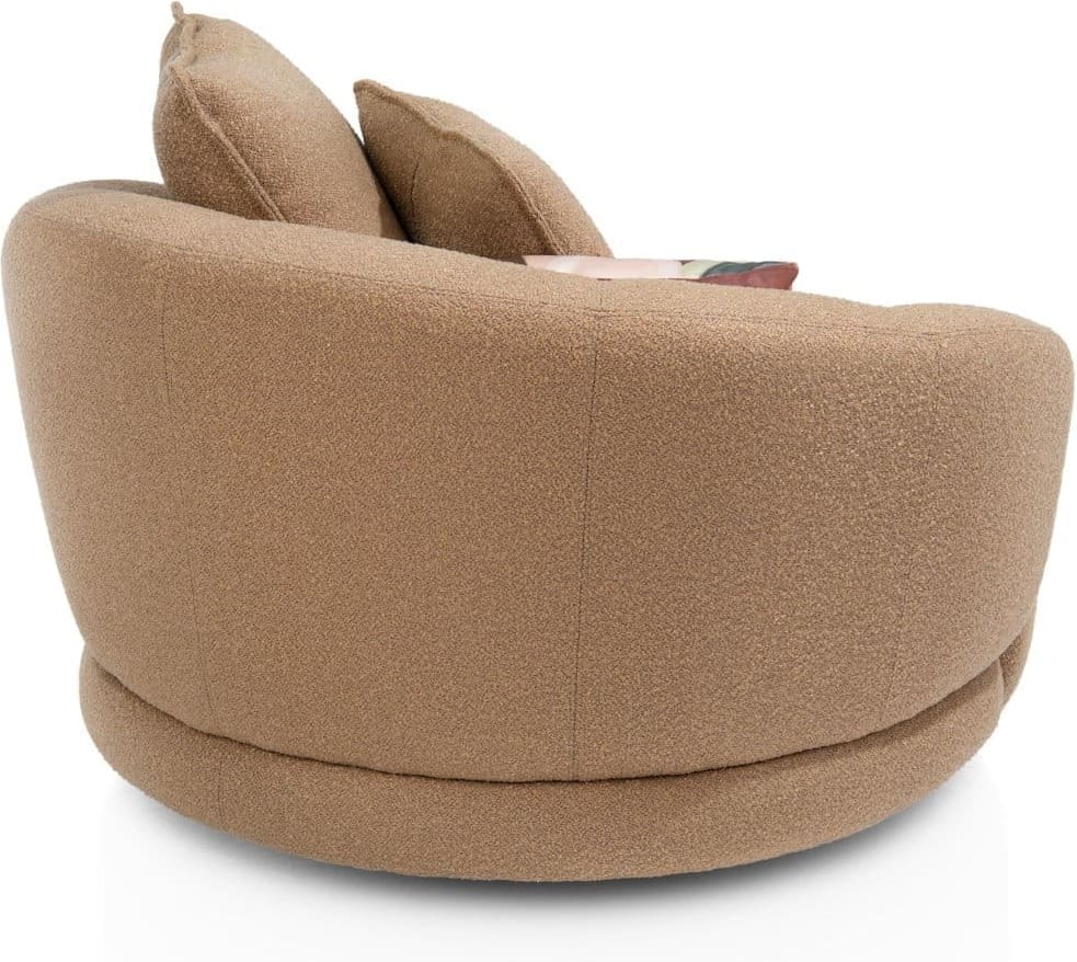 Cervos fauteuil draaibaar - 130cm - oker - Afbeelding 3