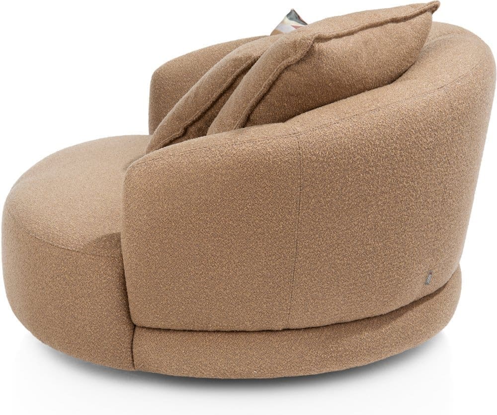 Cervos fauteuil draaibaar - 130cm - oker - Afbeelding 4