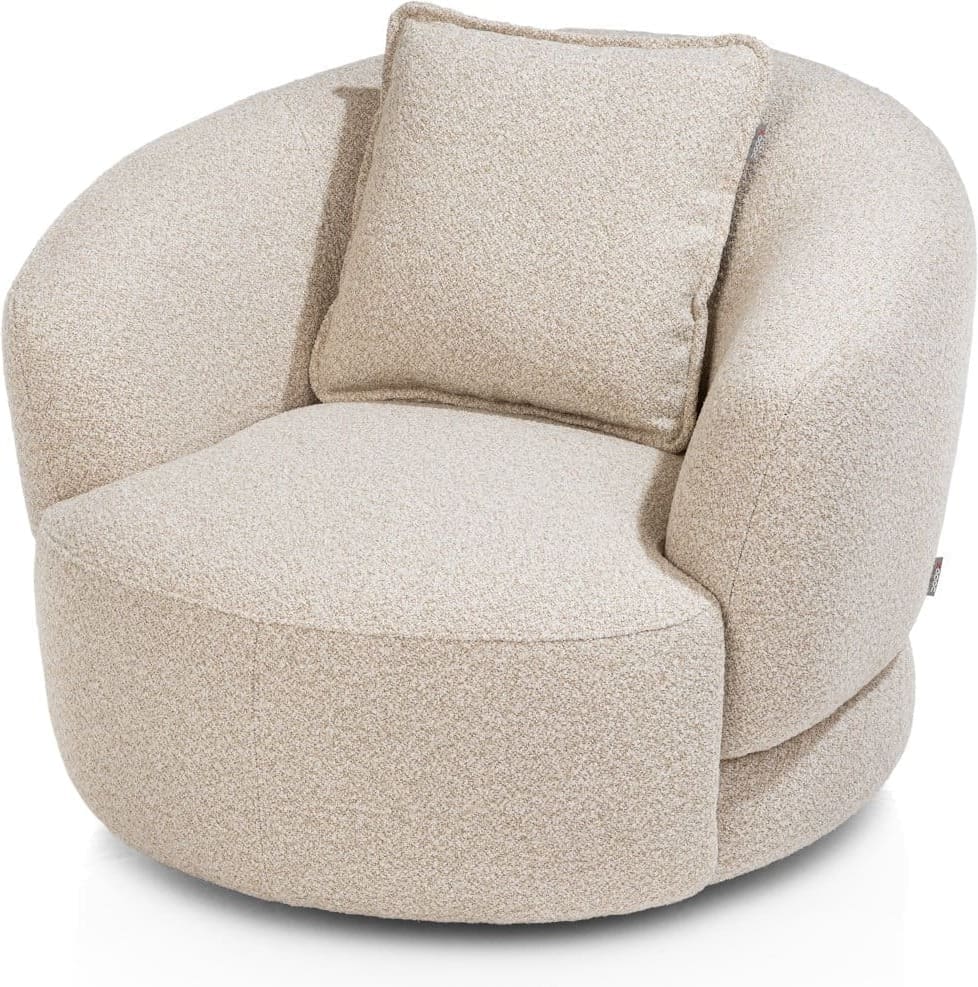 Cervos fauteuil draaibaar - 100cm - beige - Afbeelding 2