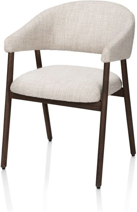 Xooon Kira armstoel stof luton frame eiken clay Beige|Wit Armstoel