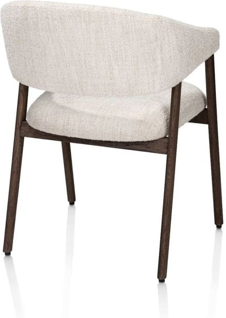 Xooon Kira armstoel stof luton frame eiken clay Beige|Wit Armstoel