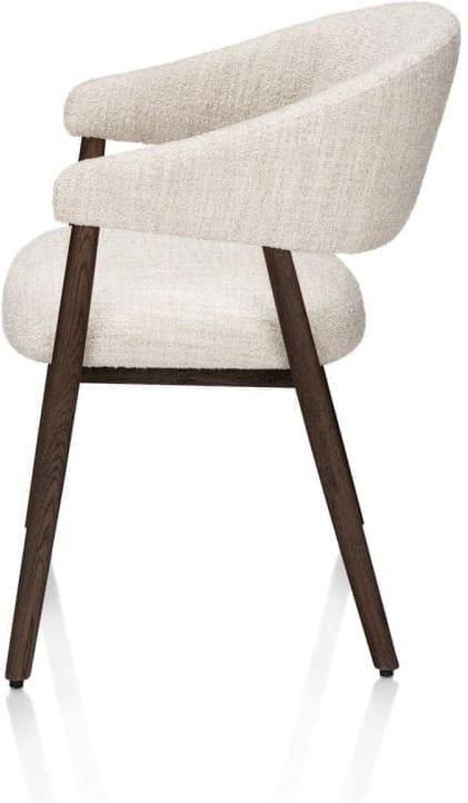 Xooon Kira armstoel stof luton frame eiken clay Beige|Wit Armstoel
