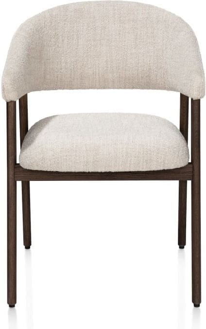 Xooon Kira armstoel stof luton frame eiken clay Beige|Wit Armstoel