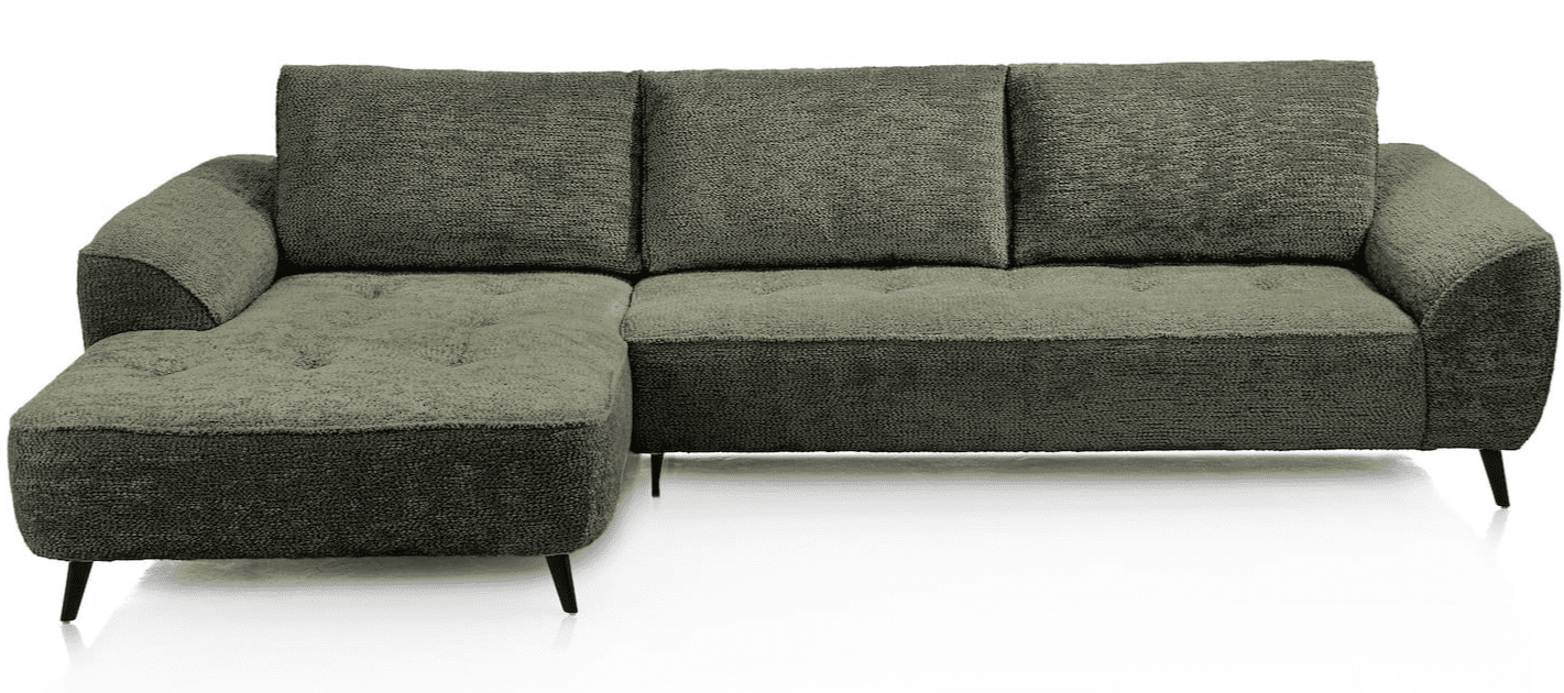 Belluno hoekbank links + flex - groen