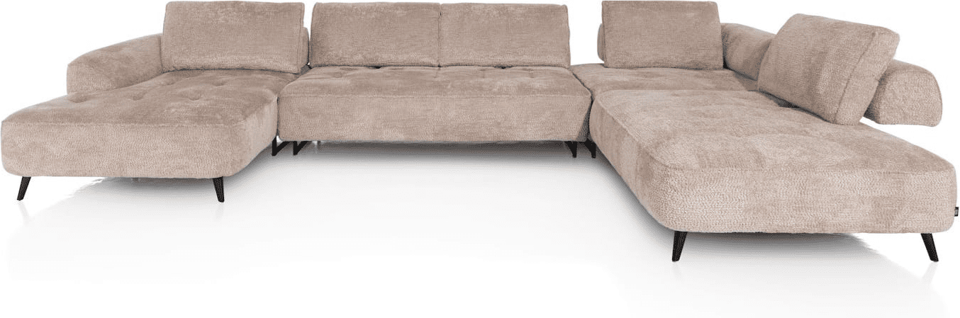 Belluno u-bank rechts - beige - Afbeelding 2
