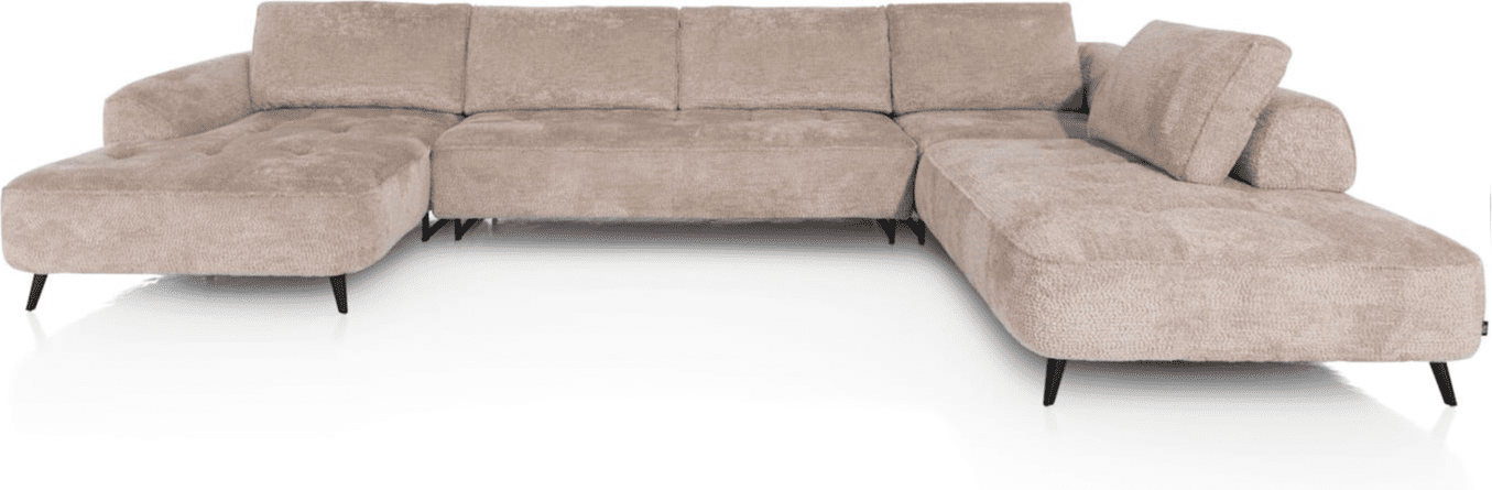 Belluno u-bank rechts - beige
