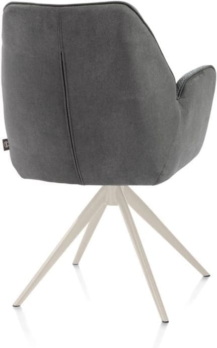 Henders & Hazel Bell armstoel - creme frame - draaibaar - relax - pocket - combi calabria/vada - antraciet Antraciet Armstoel