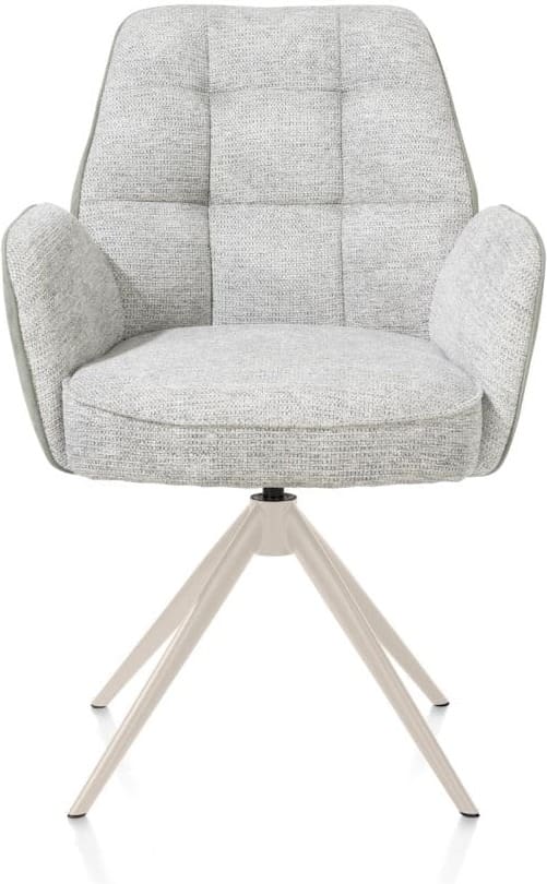 Henders & Hazel Bell armstoel - creme frame - draaibaar - relax - pocket - combi calabria/vada - olijf Groen Armstoel