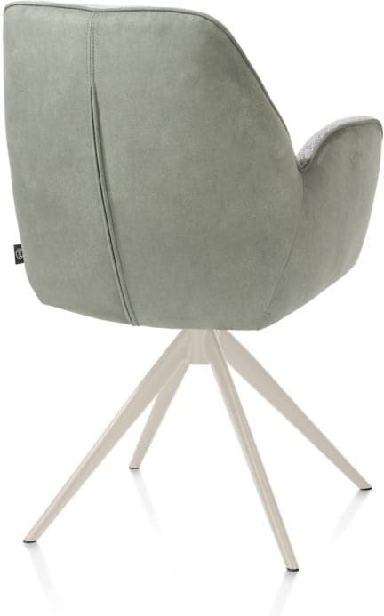 Henders & Hazel Bell armstoel - creme frame - draaibaar - relax - pocket - combi calabria/vada - olijf Groen Armstoel