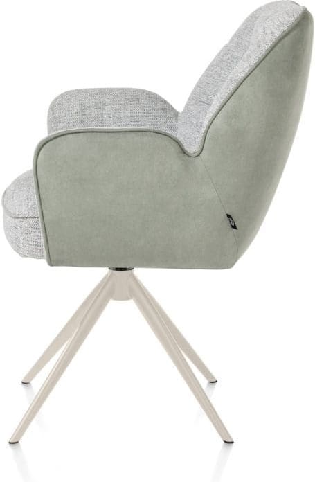 Henders & Hazel Bell armstoel - creme frame - draaibaar - relax - pocket - combi calabria/vada - olijf Groen Armstoel