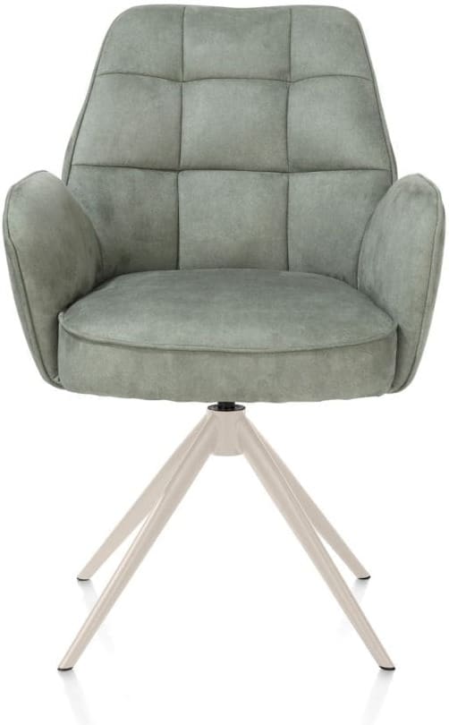 Henders & Hazel Bell armstoel - creme frame - draaibaar - relax - pocket - stof calabria - olijf Groen Armstoel