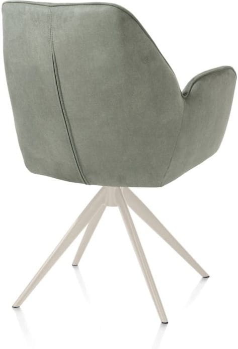 Henders & Hazel Bell armstoel - creme frame - draaibaar - relax - pocket - stof calabria - olijf Groen Armstoel