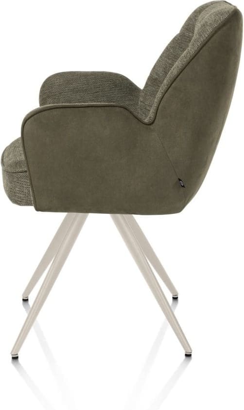Henders & Hazel Bell armstoel - creme frame - pocket - combi calabria/vada - mosgroen Armstoel