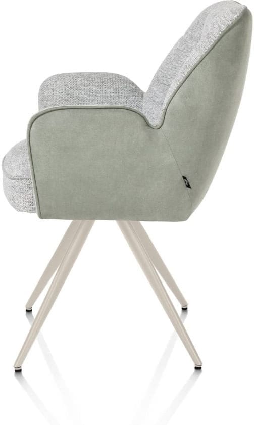 Henders & Hazel Bell armstoel - creme frame - pocket - combi calabria/vada - olijf Groen Armstoel