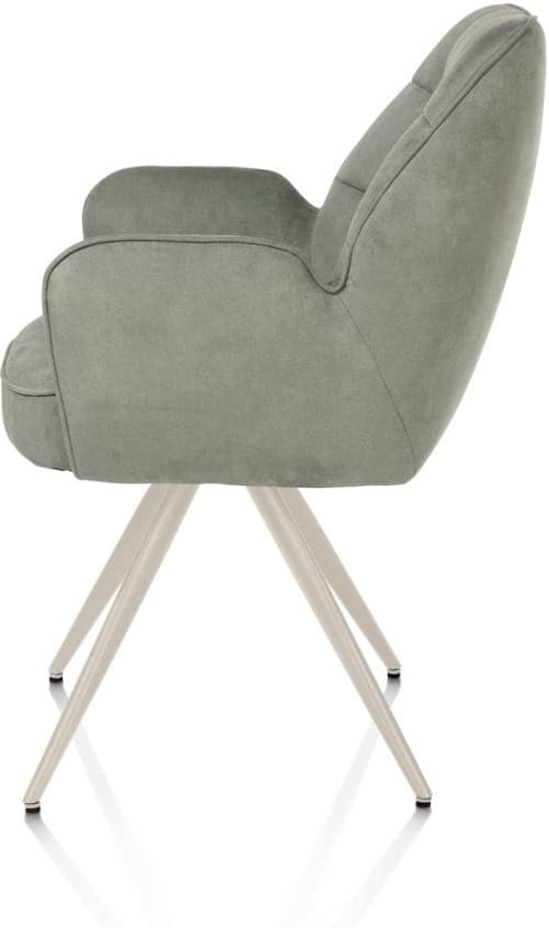 Henders & Hazel Bell armstoel - creme frame - pocket - stof calabria - olijf Groen Armstoel