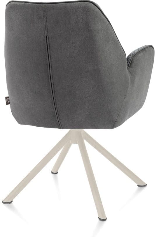Henders & Hazel Bell armstoel - creme frame recht - draaibaar - pocket - combi calabria/vada Antraciet Armstoel