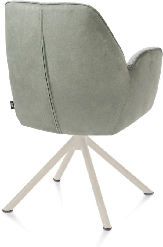 Henders & Hazel Bell armstoel - creme frame recht - draaibaar - pocket - combi calabria/vada - olijf Groen Armstoel