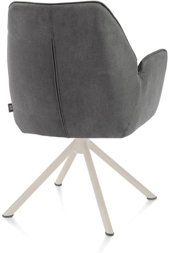 Henders & Hazel Bell armstoel - creme frame recht - draaibaar - pocket - stof calabria Antraciet Armstoel
