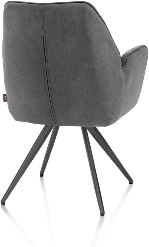 Henders & Hazel Bell armstoel - grafiet frame - pocket - combi calabria/vada Antraciet Armstoel