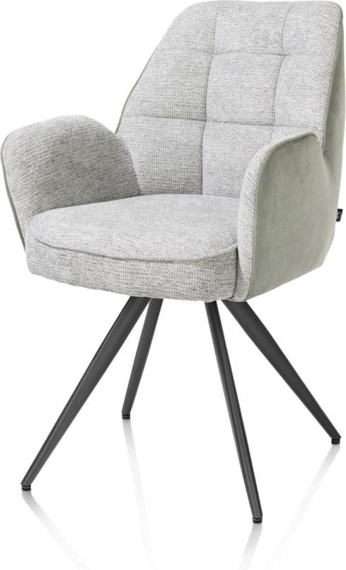 Henders & Hazel Bell armstoel - grafiet frame - pocket - combi calabria/vada - olijf Groen Armstoel
