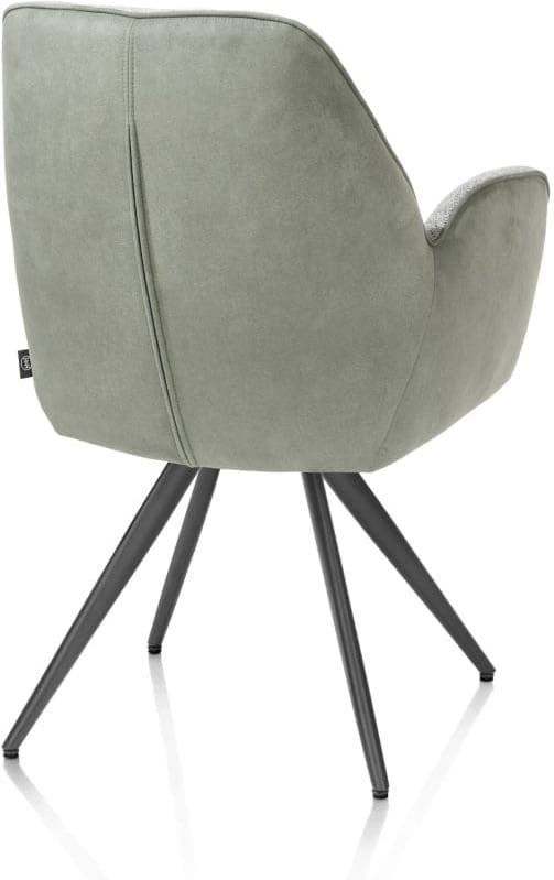Henders & Hazel Bell armstoel - grafiet frame - pocket - combi calabria/vada - olijf Groen Armstoel