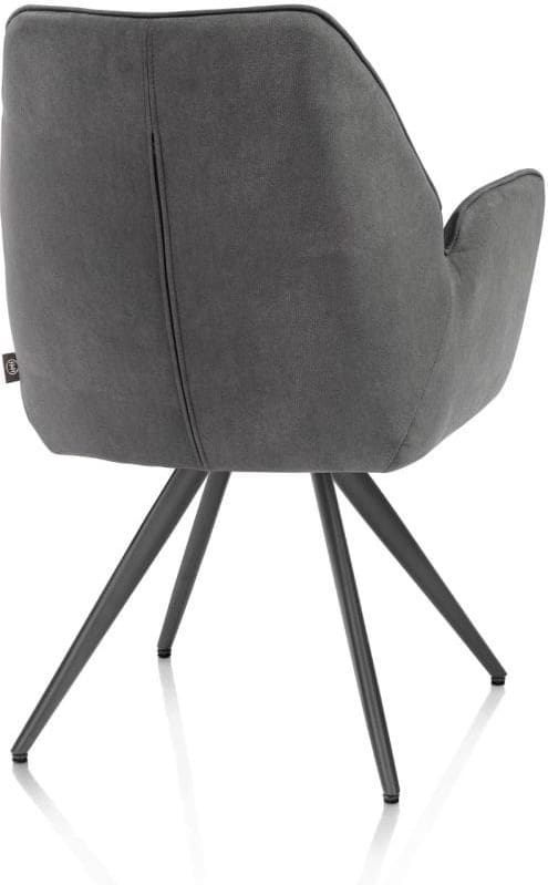 Henders & Hazel Bell armstoel - grafiet frame - pocket - stof calabria Antraciet Armstoel