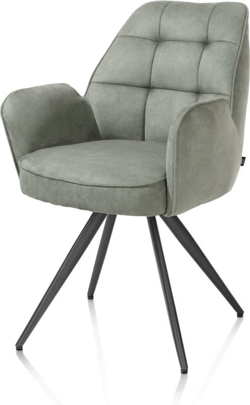 Henders & Hazel Bell armstoel - grafiet frame - pocket - stof calabria - olijf Groen Armstoel