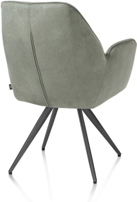 Henders & Hazel Bell armstoel - grafiet frame - pocket - stof calabria - olijf Groen Armstoel