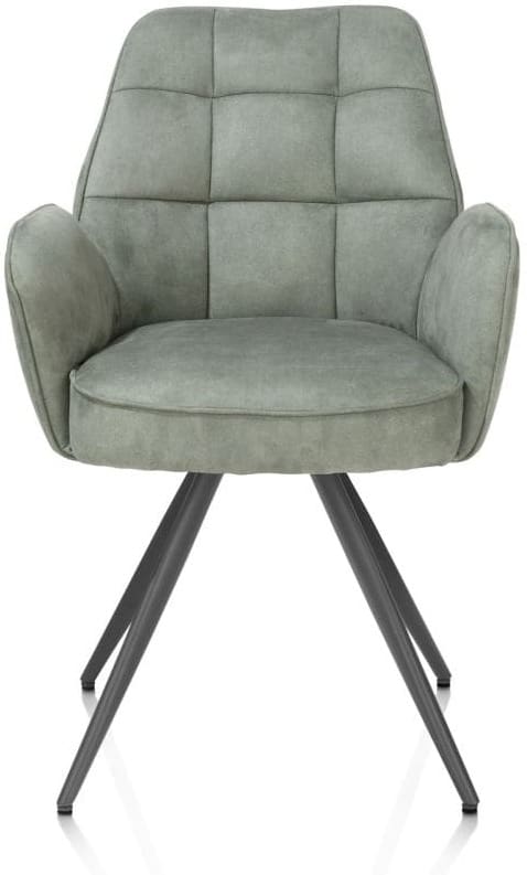 Henders & Hazel Bell armstoel - grafiet frame - pocket - stof calabria - olijf Groen Armstoel