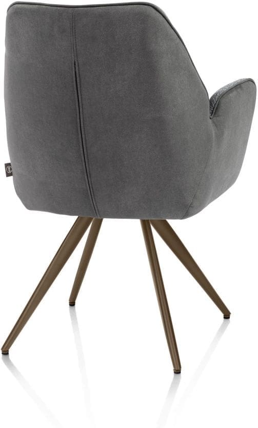 Henders & Hazel Bell armstoel - steelbrown frame - pocket - combi calabria/vada Antraciet Armstoel