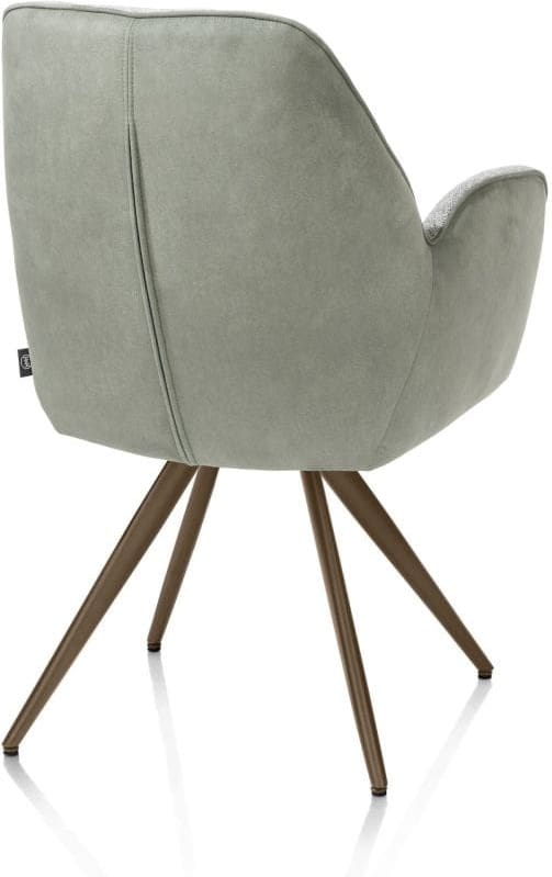 Henders & Hazel Bell armstoel - steelbrown frame - pocket - combi calabria/vada - olijf Groen Armstoel