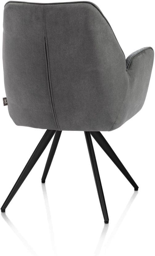 Henders & Hazel Bell armstoel - zwart frame - pocket - combi calabria/vada Antraciet Armstoel